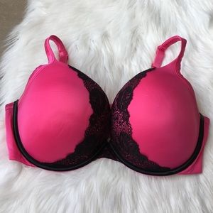 Cacique Intimates & Sleepwear - Cacique 42DDD Lace Black Pink Push Up Bra Bralette Cacique Intimates & Sleepwear - Cacique 42DDD Lace Black Pink Push Up Bra Bralette